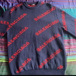 balenciaga sweater mens navy